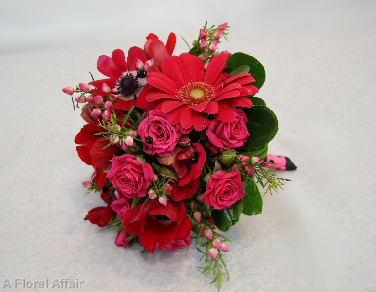 BB0417-Fun Pink and Red Wedding Bouquet