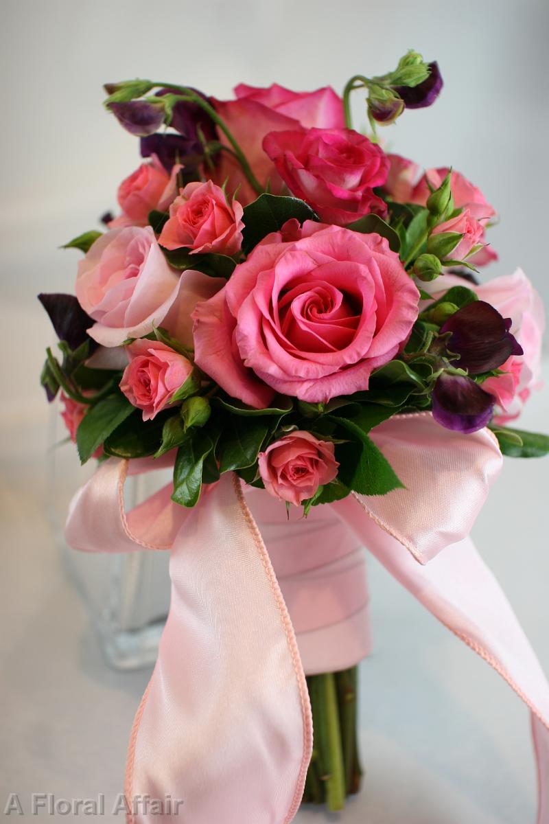 BB0503-Pink Rose Garden Bridal Bouquet