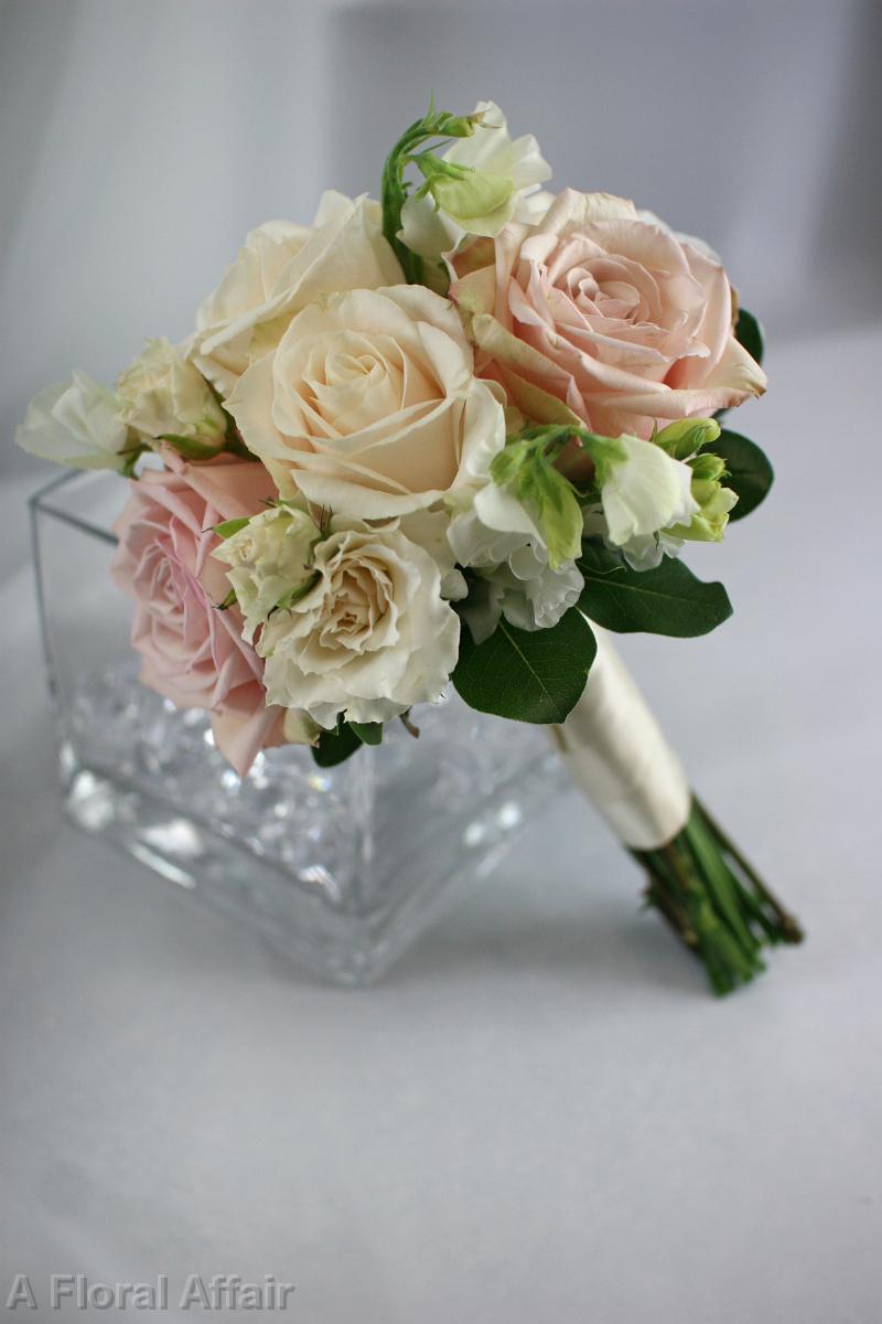 BB0510-Small Pale Pink Vintage Bridal Bouquet