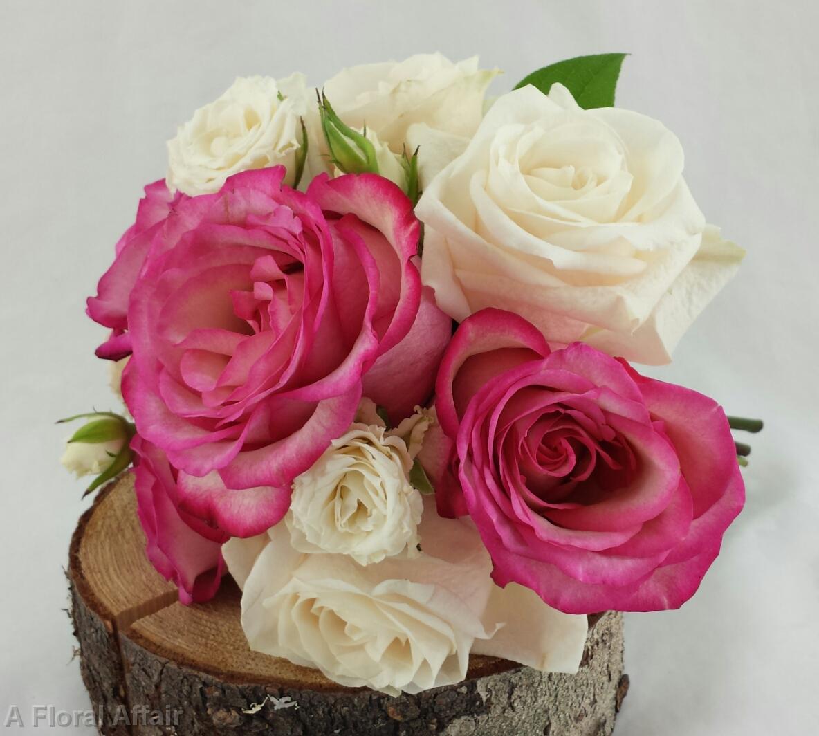 BB0986-Roseberry rose, ivory rose bouquet