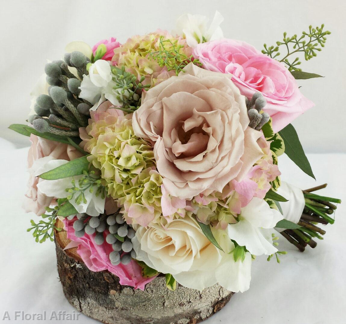 BB0998-Romantic Blush Pink Garden Bouquet