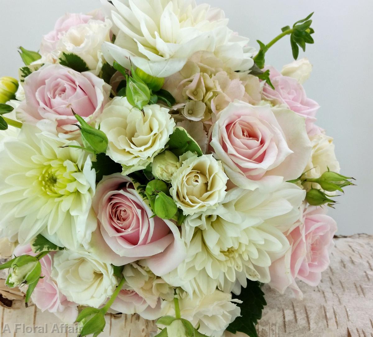 BB1147-Elegant White and Blush Pink Bridal Bouquet
