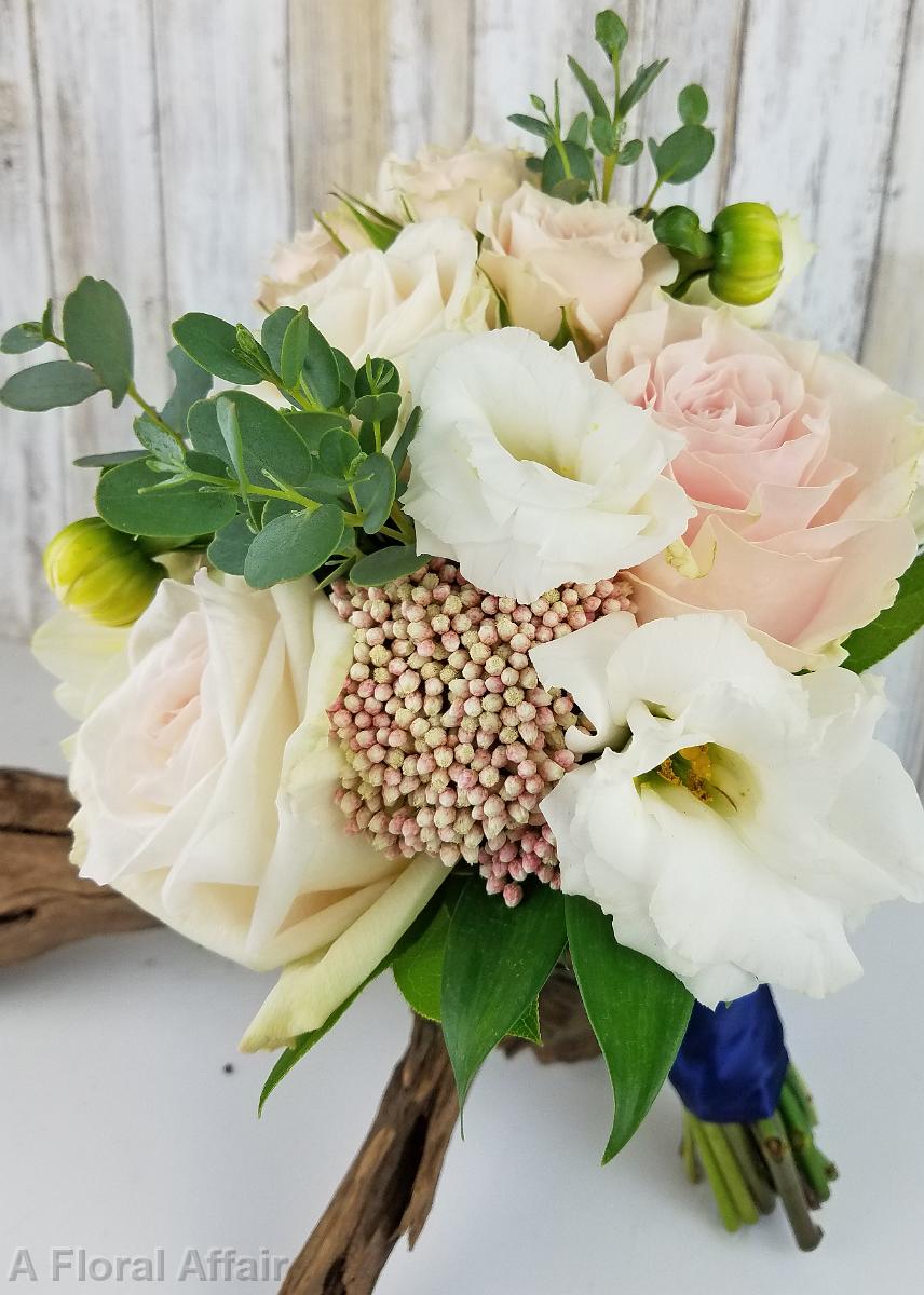 BB1394-Summer White and Blush Small Bridesmaids Bouquet