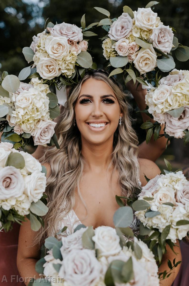 BB1688 - White and Blush Wedding Bouquets