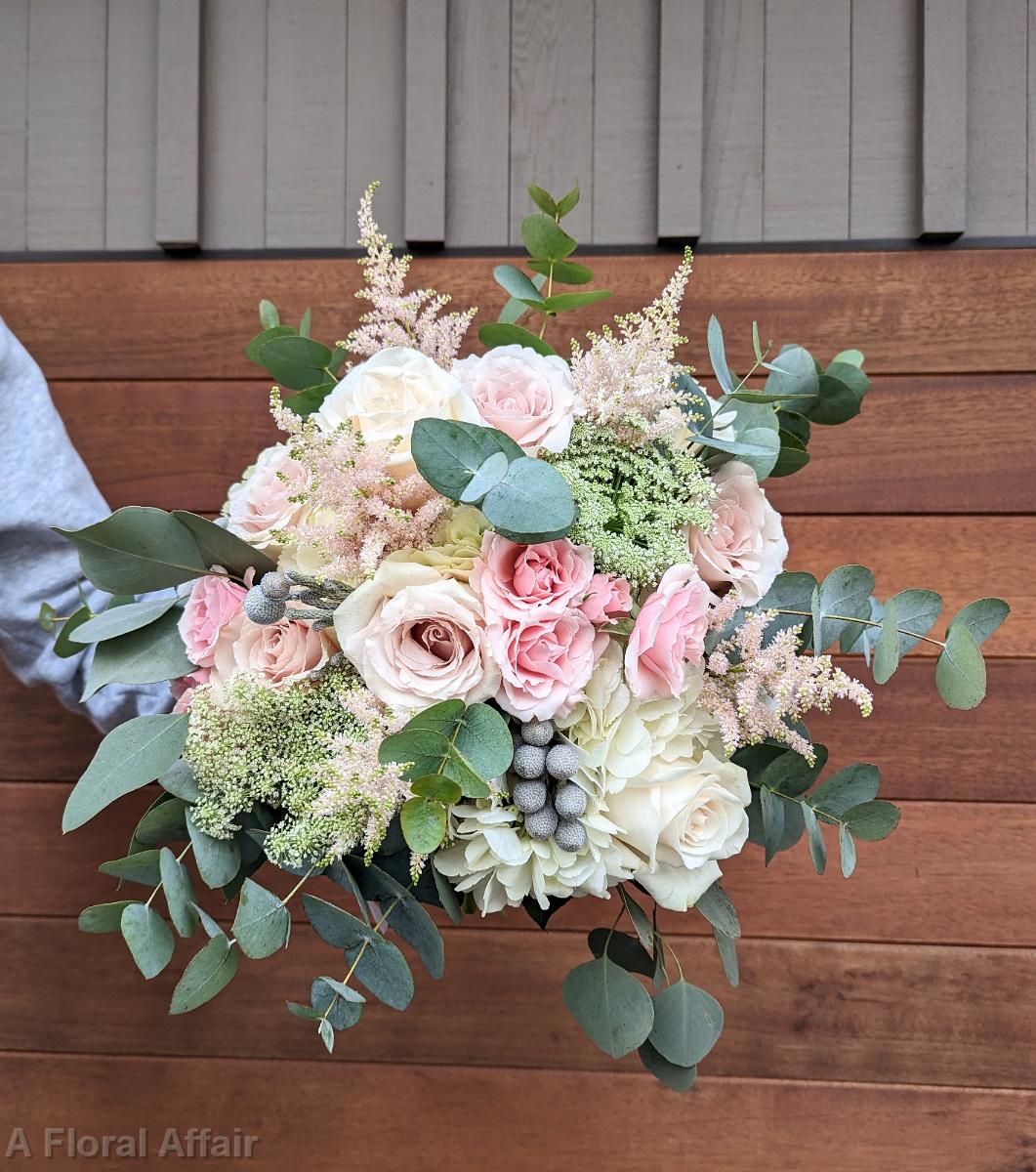 BB1692 - Soft Pink and White Wedding Bouquet