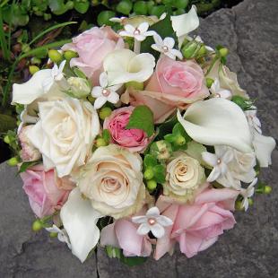 BB0361-Pink and Champagne Bridal Bouquet