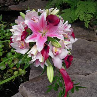 BB0364-Lily and Orchid Bridal Bouquet