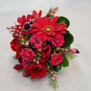 BB0417-Fun Pink and Red Wedding Bouquet