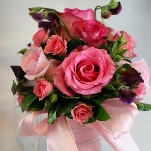 BB0503-Pink Rose Garden Bridal Bouquet