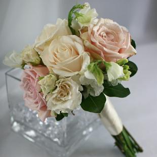 BB0510-Small Pale Pink Vintage Bridal Bouquet
