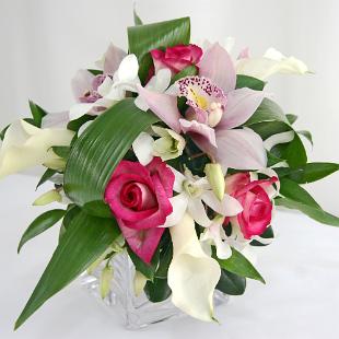 BB0863-Contemporary Orchid Bridesmaids Bouquet