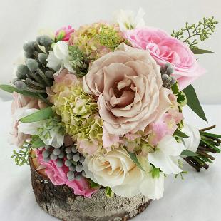 BB0998-Romantic Blush Pink Garden Bouquet