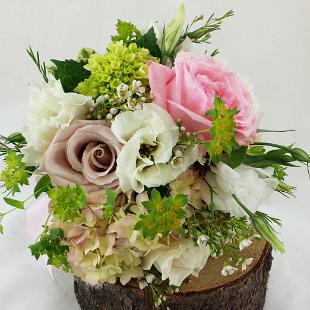BB1021-Pink and Blush Romantic Bridesmaids Bouquet