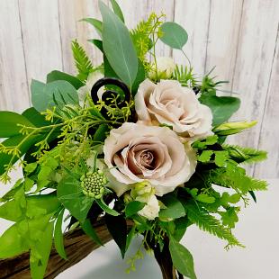 BB1358-Woodland Greenery and Rose Bridal Bouquet