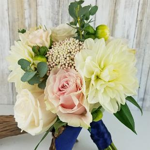 BB1395-Summer White and Blush Small Bridesmaids Bouquet