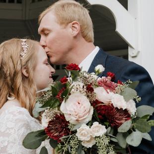 BB1545-Fall, Maroon and Blush Wedding Bouquet