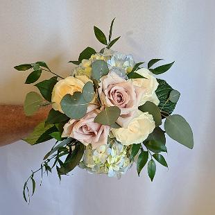 BB1666- Dusty Rose and Dusty Blue Bouquet