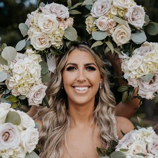 BB1688 - White and Blush Wedding Bouquets