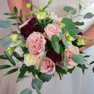 Romantic Burgundy Bridal Bouquet