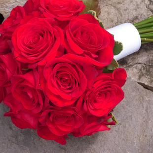 BB0248-Red Freedom Rose Wedding Bouquet