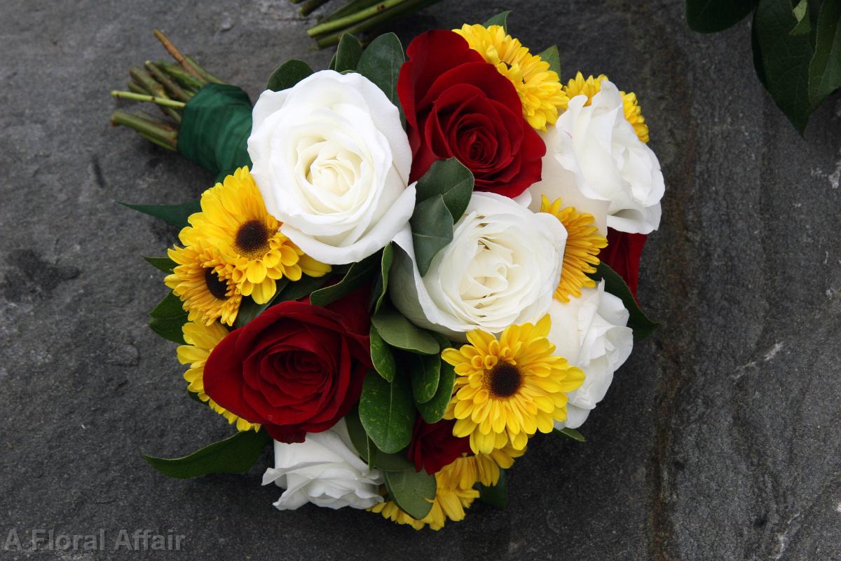 BB0556-Red, White, and Yellow Bouquet
