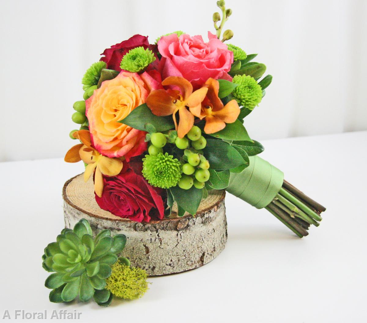 BB0868-Bright Tropical Bridesmaid Bouquet