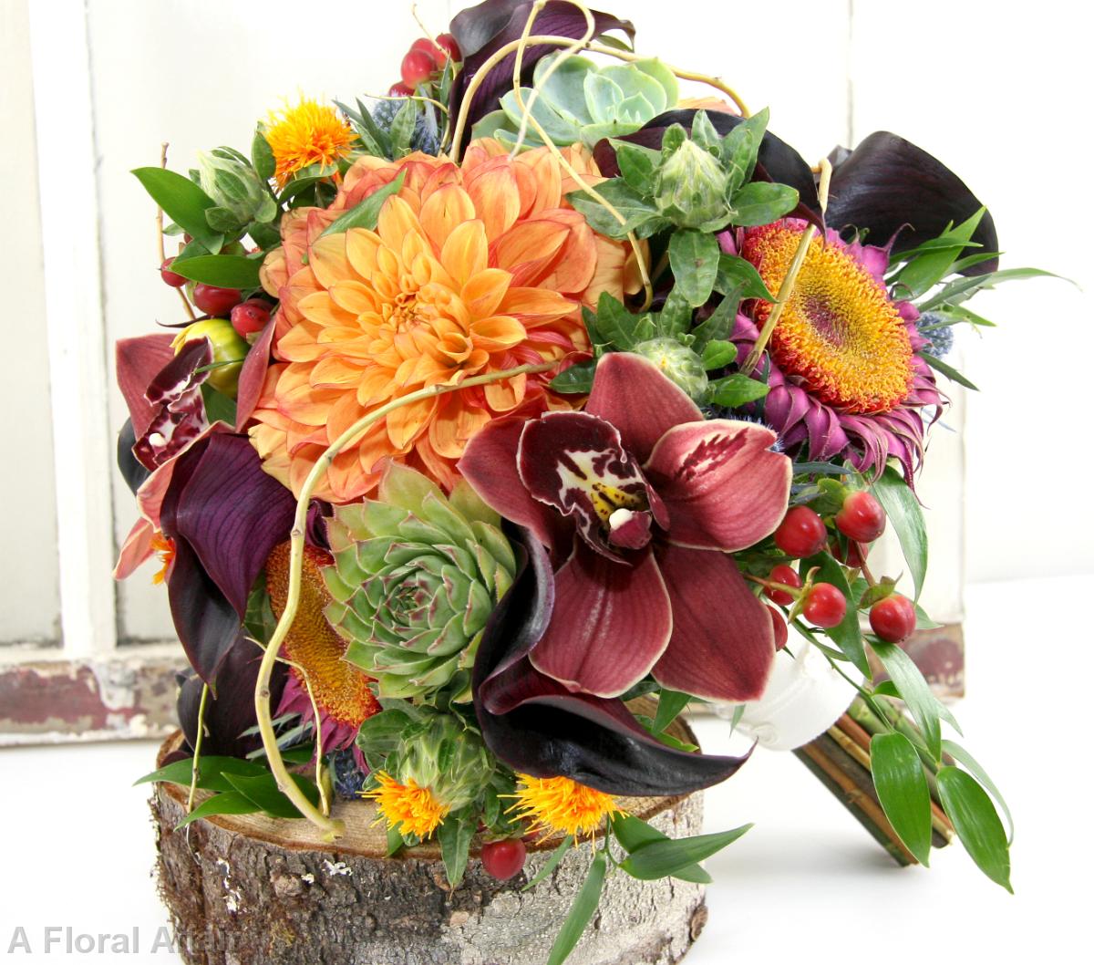 BB0892-Summer Woodland Succulant Brides Bouquet