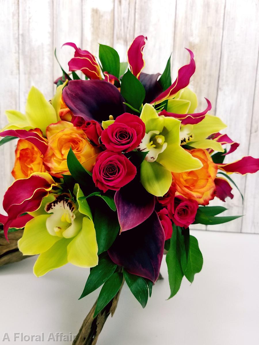 BB1348-Bright Tropical Wedding Bouquet