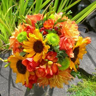 BB0143-Bright Sunflower Brides Bouquet