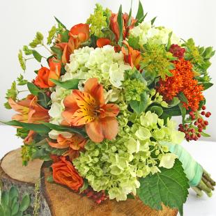 BB0769-Orange and Green Garden Bouquet