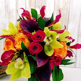 BB1348-Bright Tropical Wedding Bouquet
