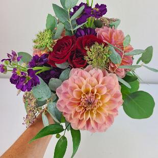 BB1565-Jewel Tone Bridesmaids Bouquet