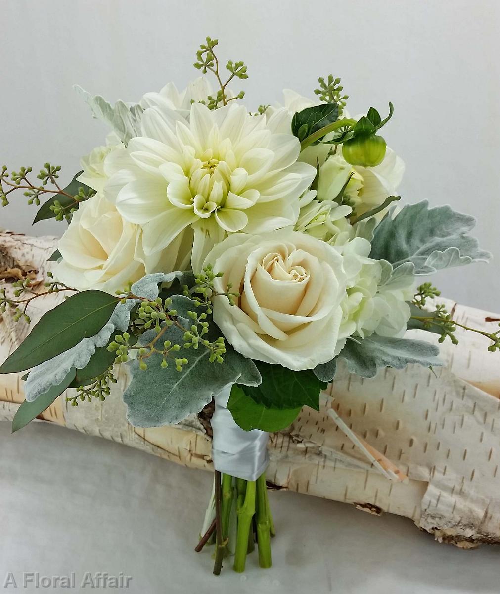 BB1238-Casual White Summer Wedding Bouquet