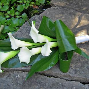 BB0337-White Calla Lily Arm Bouquet