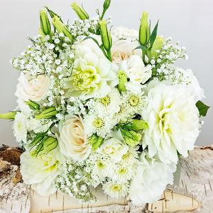 BB1140B-White Summer Wedding Bouquet