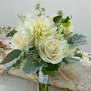 BB1238-Casual White Summer Wedding Bouquet