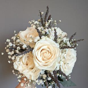 BB1679- White Roses, Baby's Breath, and Lavender-1 edited-1