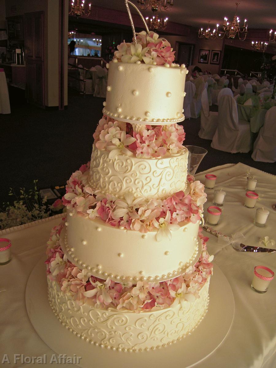 CA0087-Pink Floral Between Cake Layers