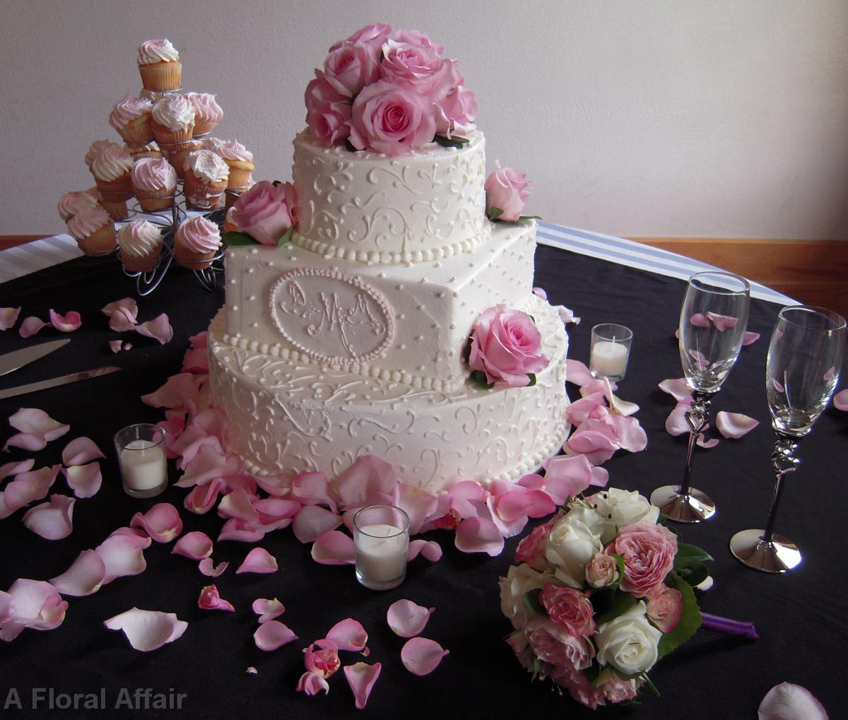 CA0098-Pink Rose Cake Top and Petals pg