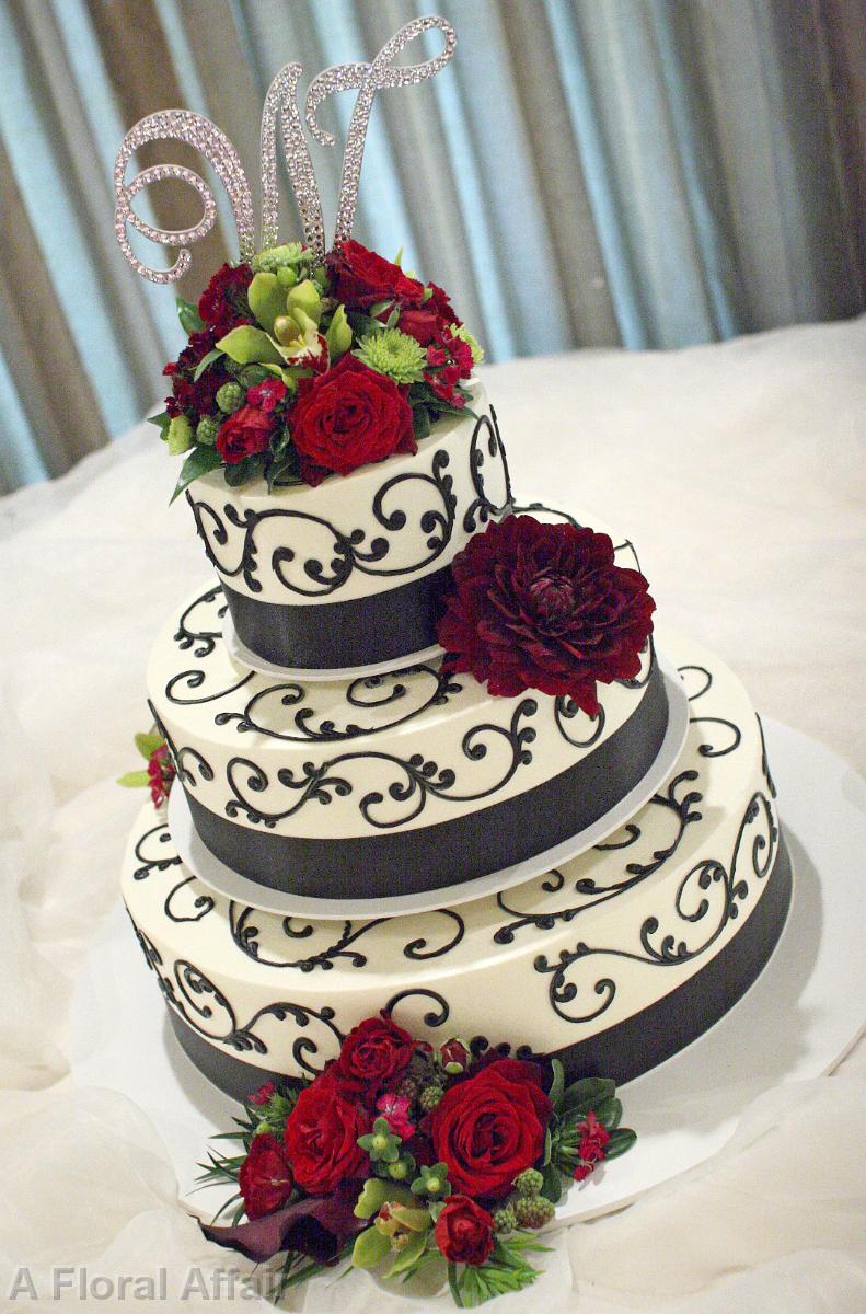 CA0105-Red and Green Cake Floral