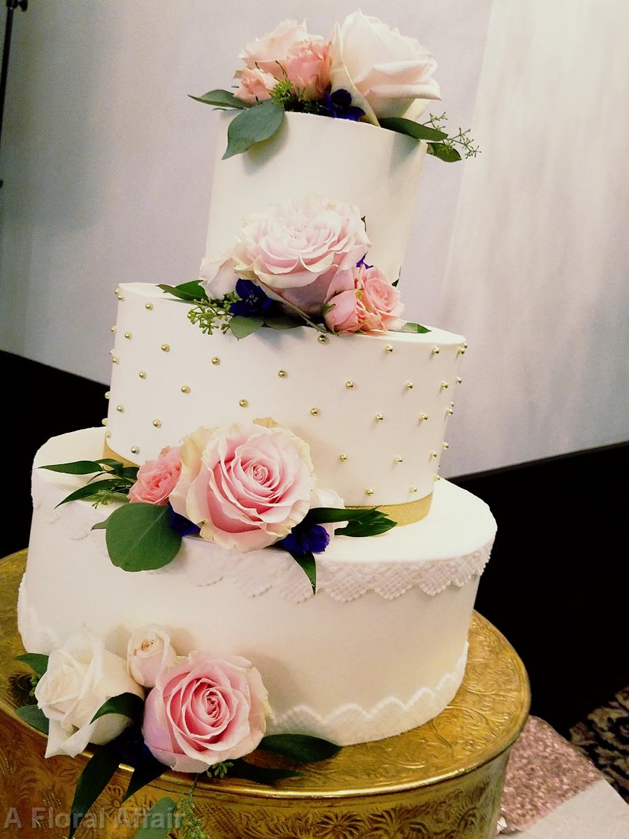 CA0180-Blush and Ivory Cake Flower