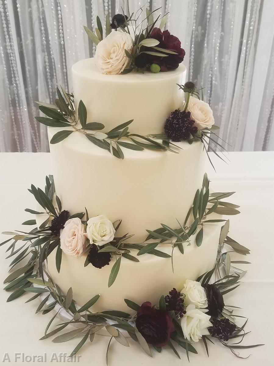 CA0198-Weddiing Cake with Olive Branch