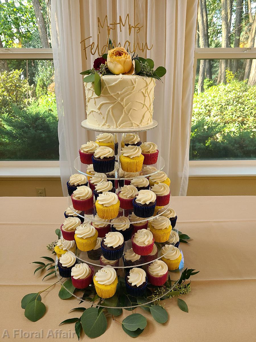 CA0208-Cupcake Tower with Cutting Cake