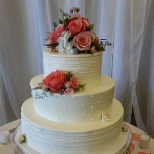 CA0157-Cake Flowers in Orange Coral