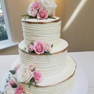CA0178-Elegant Blush and White Wedding Cake Flowers