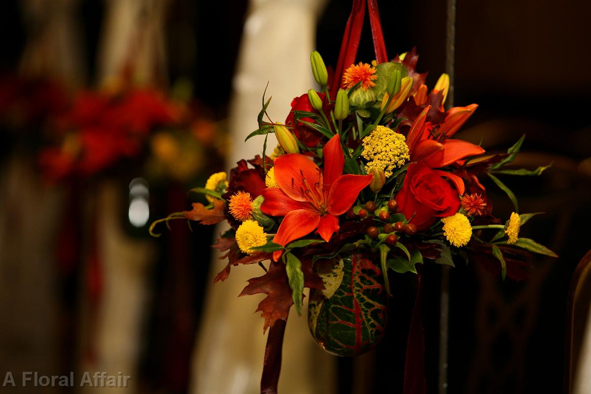 AM0299-Fall Arrangement on Shepherd Hooks