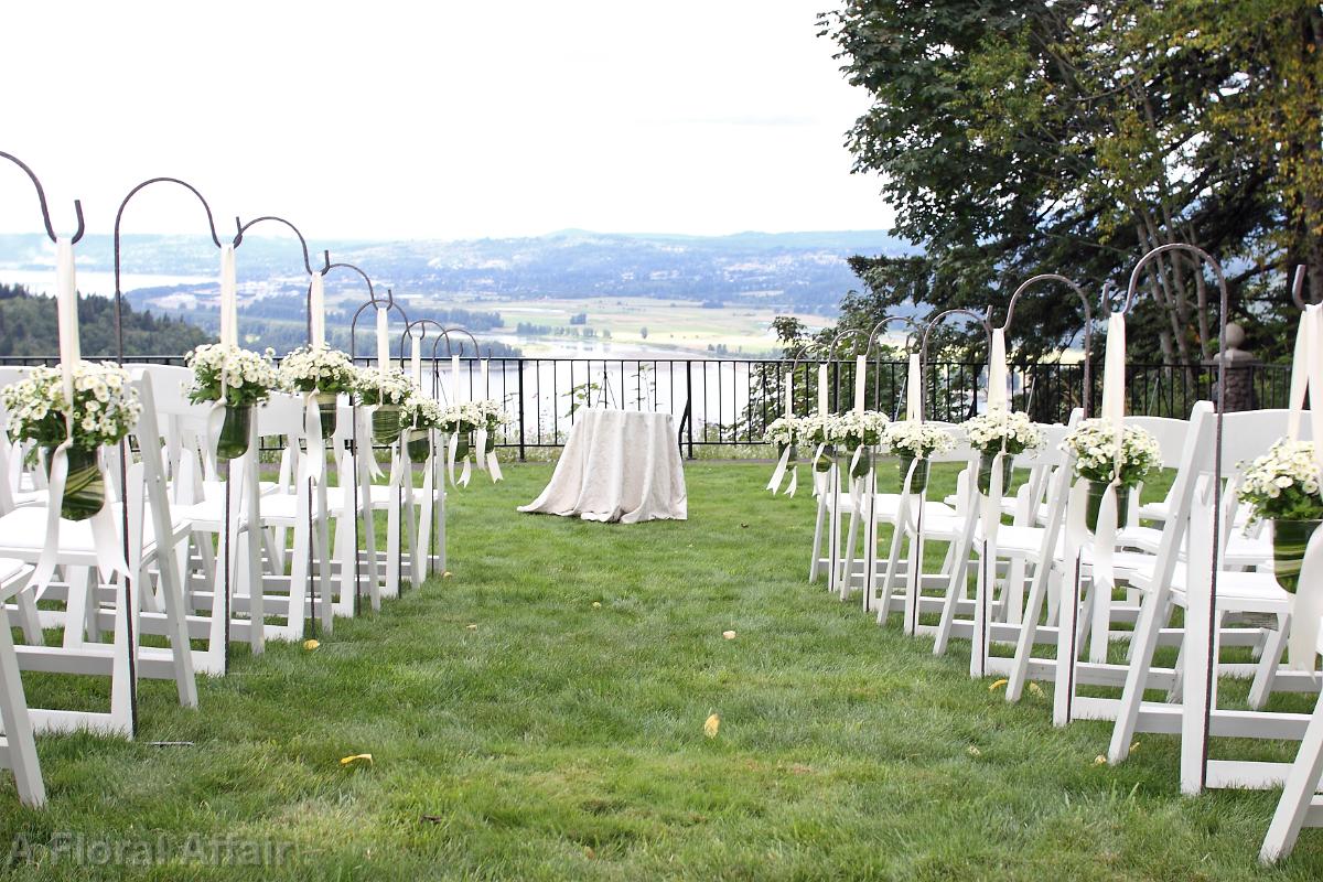 AM0427-Romantic Country Garden Aisle Flowers