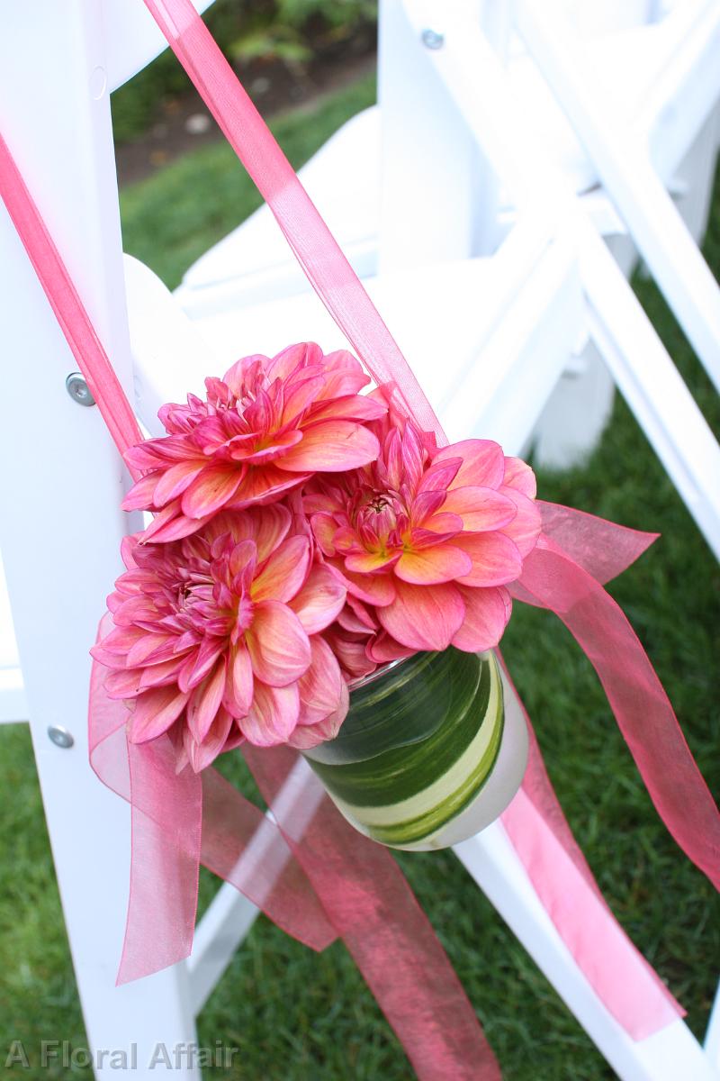 AM0547-Coral Dahlia Aisle Marker