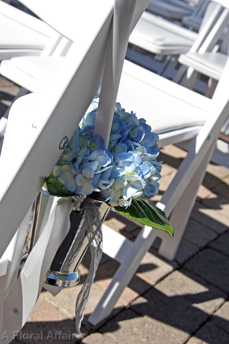 AM0585-Silver and Blue Aisle Chair Marker
