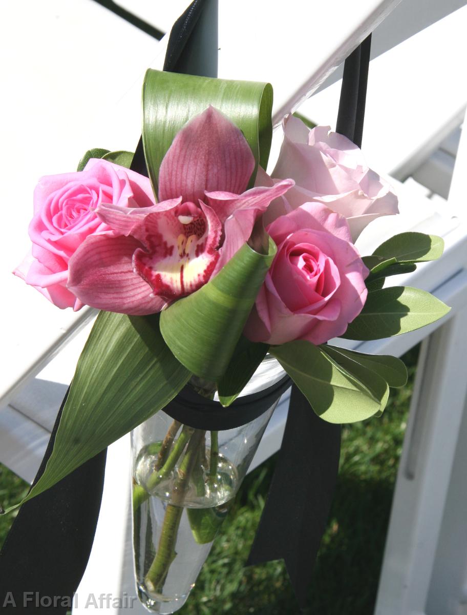 AM0605-Modern Pink and Black Aisle Arrangement